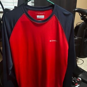 Columbia Red Shirt with Black Trim